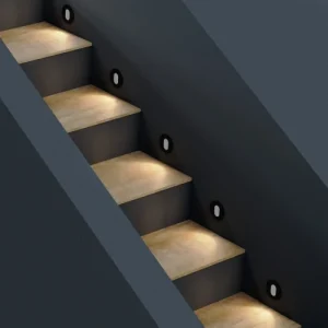 Sulion Applique à LED Murale LED Ronde Gris Anthracite 3000K mode 7