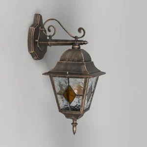vente chaude QAZQA Applique Extérieur En Acier Bronze 10