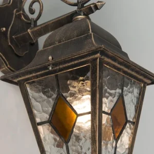 vente chaude QAZQA Applique Extérieur En Acier Bronze 16