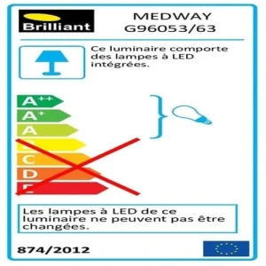 BRILLIANT Applique Ou Plafonnier D’extérieur LED Noir D30cm excellente qualité 14