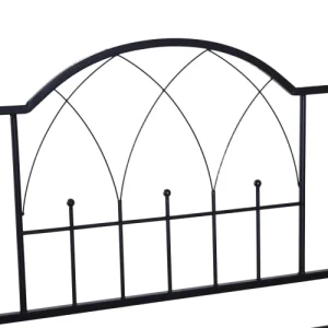Dernières Nouveautés OUTSUNNY Arche à Rosiers Banc De Jardin 3 Places Métal époxy Noir 18