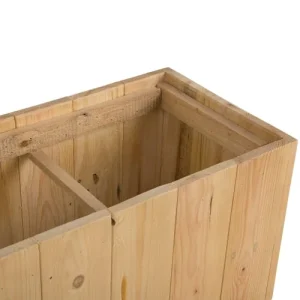 grossiste Beliani Bac à Fleurs En Bois 66x24x24 18