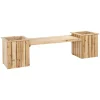 achetez OUTSUNNY Banc De Jardin Jardinière Double 2 En 1 Bois Sapin Naturel 7