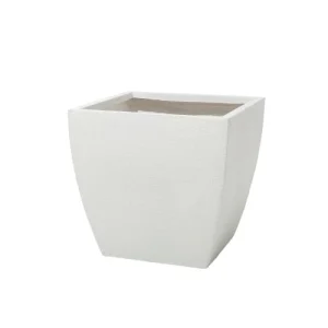 Top ventes Beliani Cache-pot D’extérieur En Céramique Blanc H38 44 51 12
