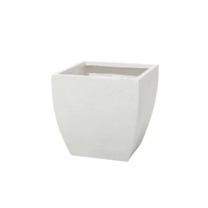 Top ventes Beliani Cache-pot D’extérieur En Céramique Blanc H38 44 51 14