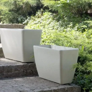 commentaire favorable Beliani Cache-pot D’extérieur En Pierre Beige H41 45 8