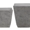 Beliani Cache-pot D’extérieur En Pierre Gris H43 53 des prix incroyables 20