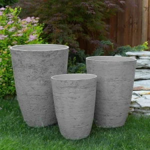 à prix promos Beliani Cache-pot D’extérieur En Pierre Gris H71 8