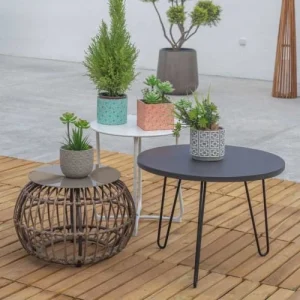luxe soldes Unimasa Cache Pot En Ciment Gris Foncé 10