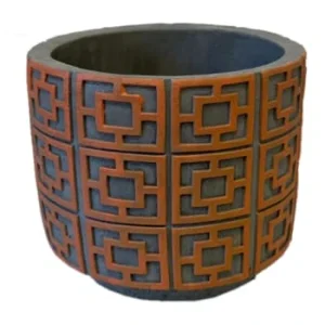 Unimasa Cache Pot En Ciment Orange luxe soldes 16