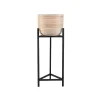 Now’s Home Cache Pot En Rotin Pieds En Métal Noir H78-95 Officielle 20