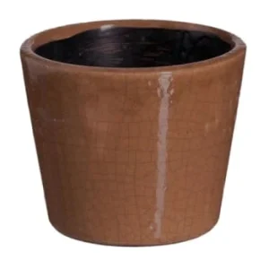 authentiques Ixia Cache-pot Gris En Céramique Vieillie H12cm 18