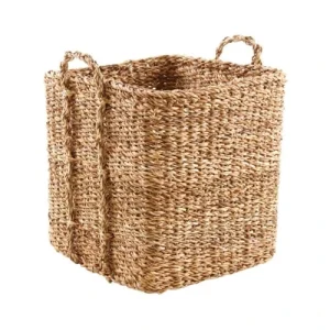 Aubry Gaspard Cache-pots Carrés En Jonc De Mer Naturel (lot De 4) en ligne vente 6