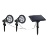 LUMI JARDIN Double Spot Solaire Relié Plastique Noir 100LM marque pas cher 20