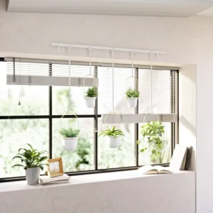 mode Umbra Ensemble De 5 Pots De Fleurs à Suspendre En Mélamine Blanc Et Doré 13