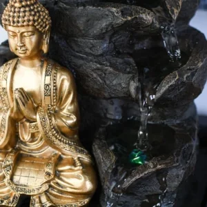 soldes Zen’Light Fontaine D’intérieur Bouddha En Résine Avec éclairage Led – H25cm 12