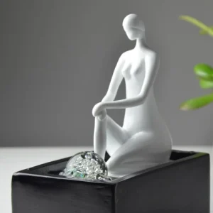 en ligne Zen’Light Fontaine D’intérieur Moderne En Résine Avec éclairage Led – H26cm 18
