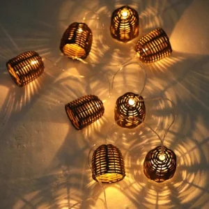 à prix d'occasion Lumisky Guirlande Lumineuse Solaire Rotin Beige 3.8M 9