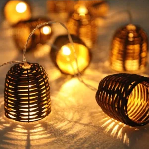 à prix d'occasion Lumisky Guirlande Lumineuse Solaire Rotin Beige 3.8M 13