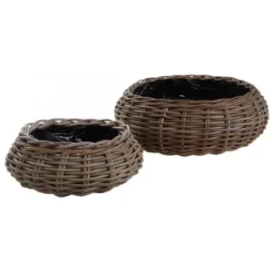 Aubry Gaspard Jardinière Ronde En Poelet Gris, Diamètre 37 Cm soldes pas cher 6