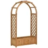 OUTSUNNY Jardinière Sur Pied Avec Treillis Et Arche – Bois Sapin Pré-huilé mode pas cher 11