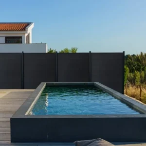 à prix imbattables RED DECO Kit Clôture H1.85m Bois Composite Gris L9.42 M 9