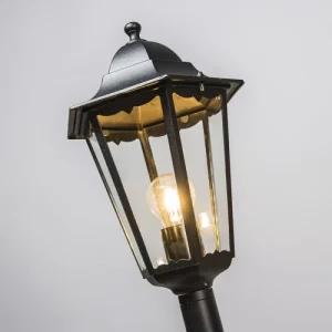 l'unique style QAZQA Lampadaire Extérieur En Aluminium Noir 10