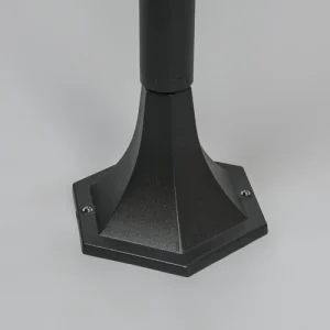 l'unique style QAZQA Lampadaire Extérieur En Aluminium Noir 12