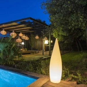 à prix d'occasion Lumisky Lampadaire Extérieur Sans Fil Polypropylène Blanc H120CM 14