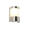 magasin QAZQA Lampe à Détecteur Extérieur En Acier Inoxydable Acier 22