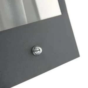 meilleur service QAZQA Lampe à Détecteur Extérieur En Acier Inoxydable Noir 10