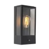 meilleur service QAZQA Lampe à Détecteur Extérieur En Acier Inoxydable Noir 17