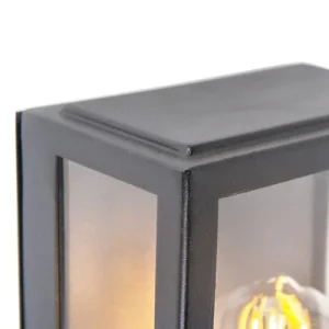 meilleur service QAZQA Lampe à Détecteur Extérieur En Acier Inoxydable Noir 14