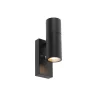 Retour Gratuit QAZQA Lampe à Détecteur Extérieur En Acier Inoxydable Noir 20