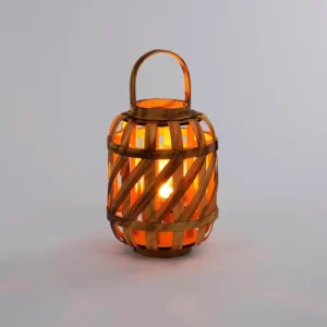 meilleure qualité Mica Decorations Lanterne En Bois De Pin Marron H32 10