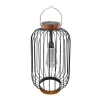 LUMI JARDIN Lanterne Solaire Cage Métal Noir H41cm pas cher 13