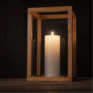 à prix réduits Fancy Flames Lanternes En Bois Et Verre (lot De 4) 8