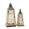 Aubry Gaspard Lanternes En Sapin Et Métal (lot De 2) grand choix 22