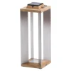 vente pas cher en ligne LES JARDINS – Lanterne D’extérieur Led Rechargeable Solaire Bois Inox 20