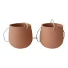 Top ventes Casatera Lot De 2 Pots Terre Cuite Suspendus Marron 20