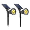 achetez LUMI JARDIN Lot De 2 Spots Solaires Projecteurs Plastique Noir 100LM 10