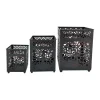 REMISE allant Mobili Rebecca Lot De 3 Bougeoirs Marocains En Métal Noir 11