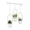 grande qualité Umbra Lot De 3 Pots Suspendus Triflora Plastique Blanc 20