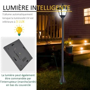 prix pas cher HOMCOM Luminaire Extérieur Solaire 16