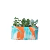 aux meilleurs prix Junny Mini Jardinière Tie&dye Béton Orange Et Turquoise 22