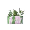 fashion pas cher Junny Mini Jardinière Tie&dye Béton Rose Et Vert 20