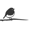 Metalbird Oiseau à Planter Rouge Gorge En Acier Corten Hauteur 14cm à prix très bas 20