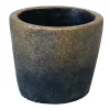 Decostars Petit Cache Pot De Fleurs En Ciment Gris Et Or H6,8cm soldes de Noël 20