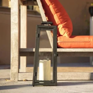 achetez LUMI JARDIN Photophore Solaire Chic Acier Noir H36cm 14