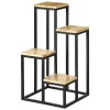 en ligne OUTSUNNY Porte-plantes Style Industriel 4 étagères – Métal Sapin Verni 8